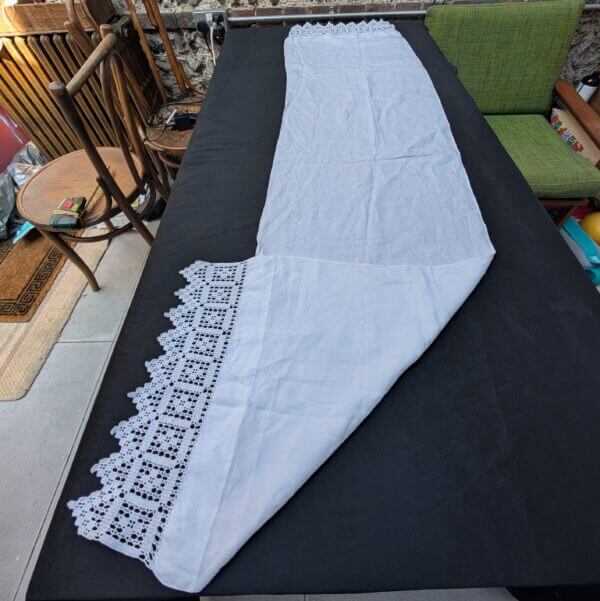 Communion Linen #14 - 2 Altar Runners 1 Particularly Nice with 5 Crosses Fair Linens