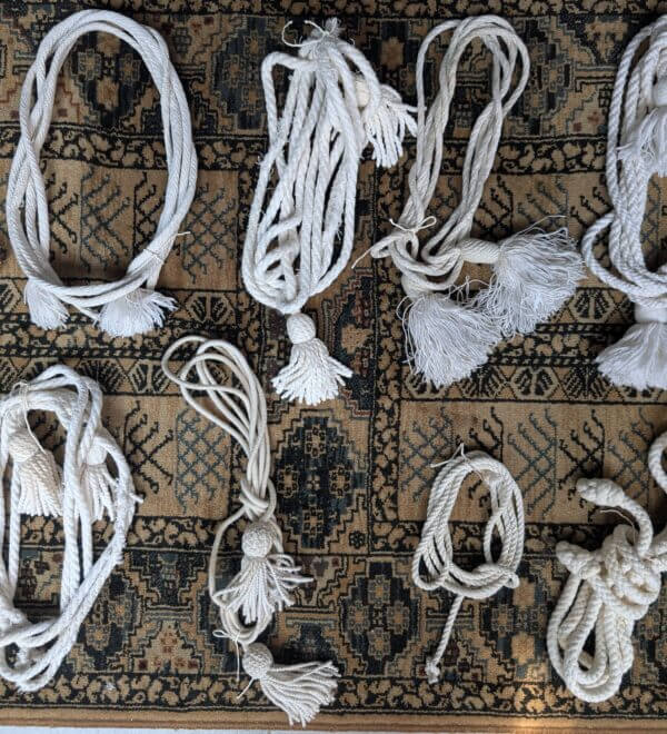12 Assorted White Clergy Cinctures Cords