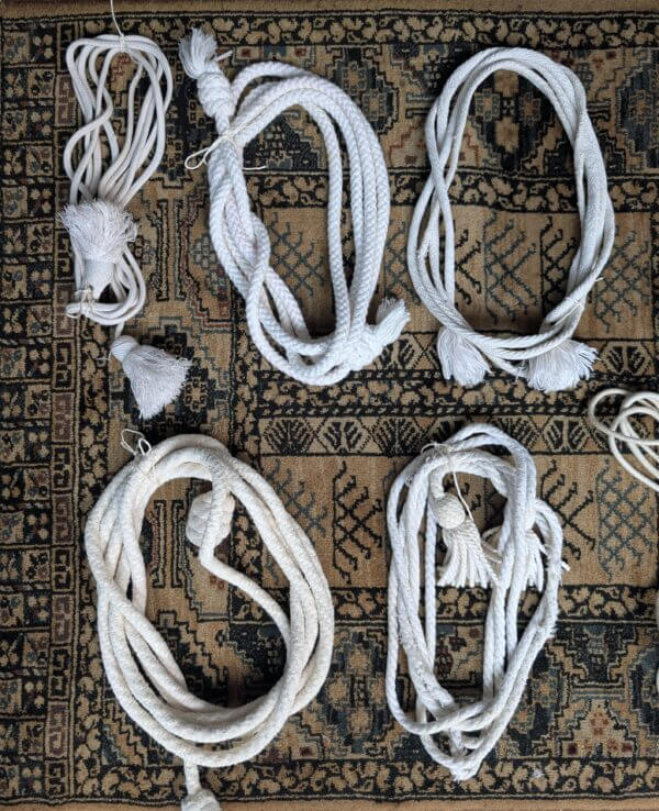 12 Assorted White Clergy Cinctures Cords