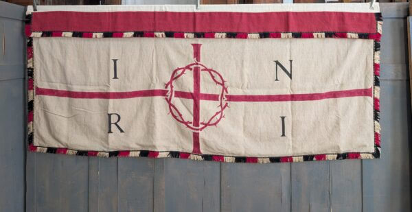 Fantastic 'Festival of Britain' Era Lenten Altar Cloth & Superfrontal