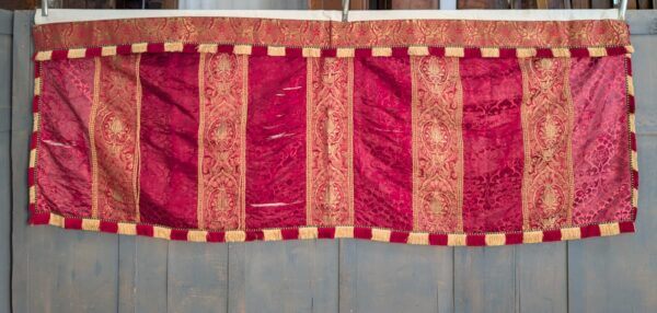 Fantastic Falling - Apart Large Red Silk Damask Altar Frontal with Super Frontal