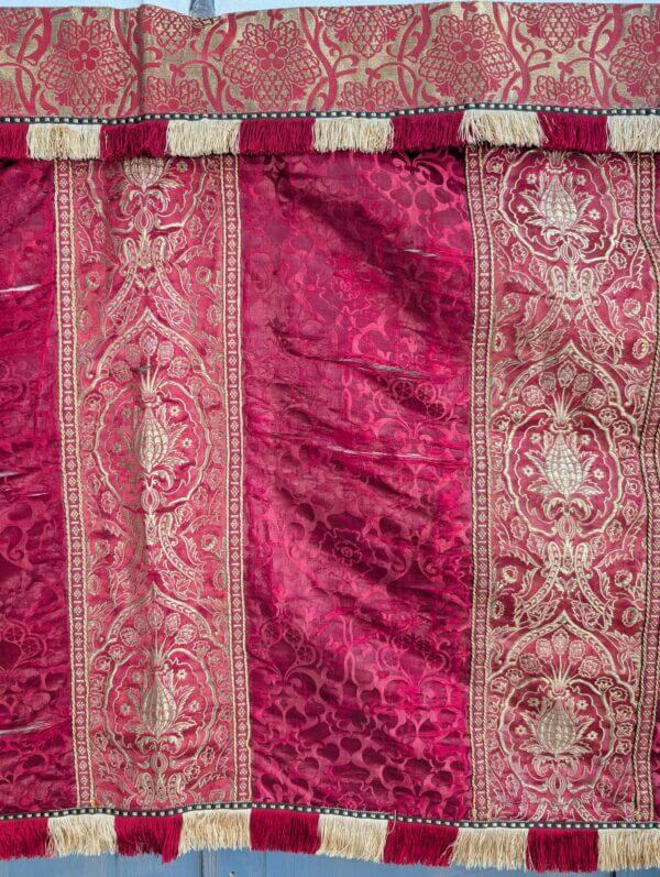 Fantastic Falling - Apart Large Red Silk Damask Altar Frontal with Super Frontal