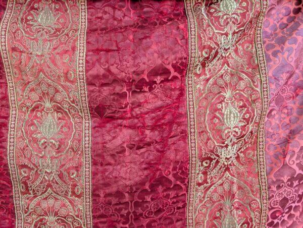 Fantastic Falling - Apart Large Red Silk Damask Altar Frontal with Super Frontal