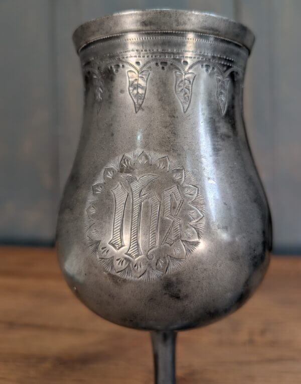 Pair of Mid 19th Century Pewter Church Chalices