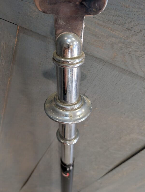 Nickel Plated Brass Vintage Processional Cross from Preston