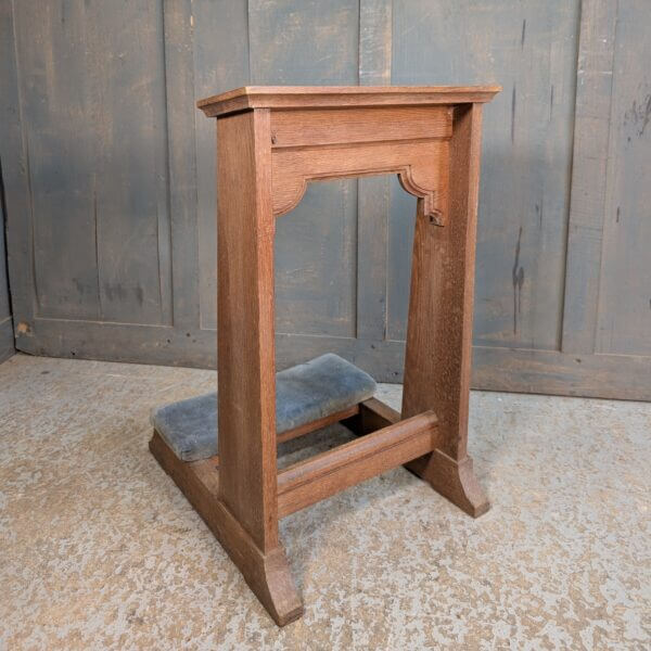 Simple Oak 1960's Vintage Small Prayer Desk Prie Dieu from Swansea