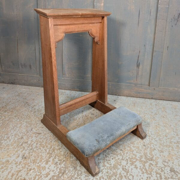 Simple Oak 1960's Vintage Small Prayer Desk Prie Dieu from Swansea