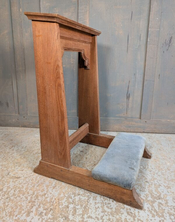Simple Oak 1960's Vintage Small Prayer Desk Prie Dieu from Swansea