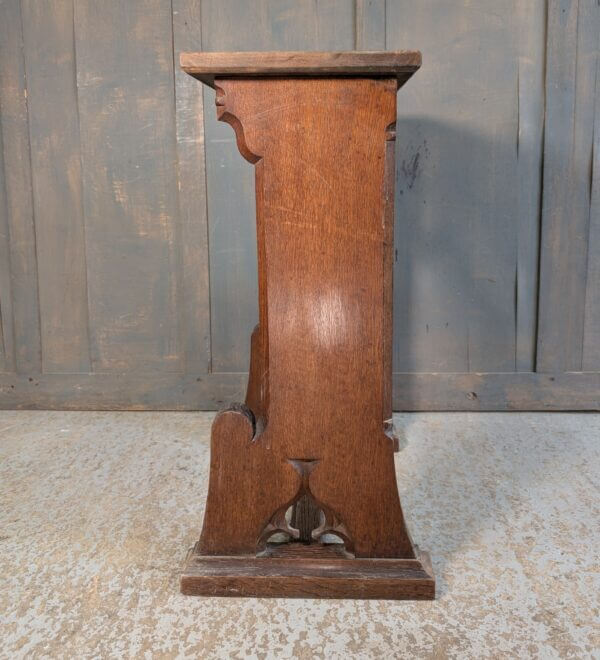 Fine Antique Carved Oak Gothic Credence Table from St James Ealing