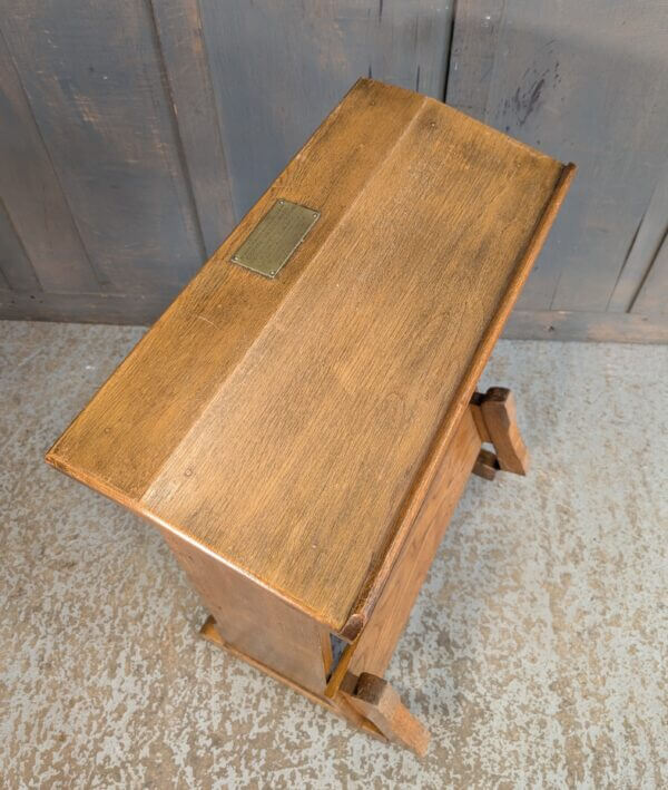 1960's Gothic Oak Prie Dieu Prayer Desk from St James Rhossdu