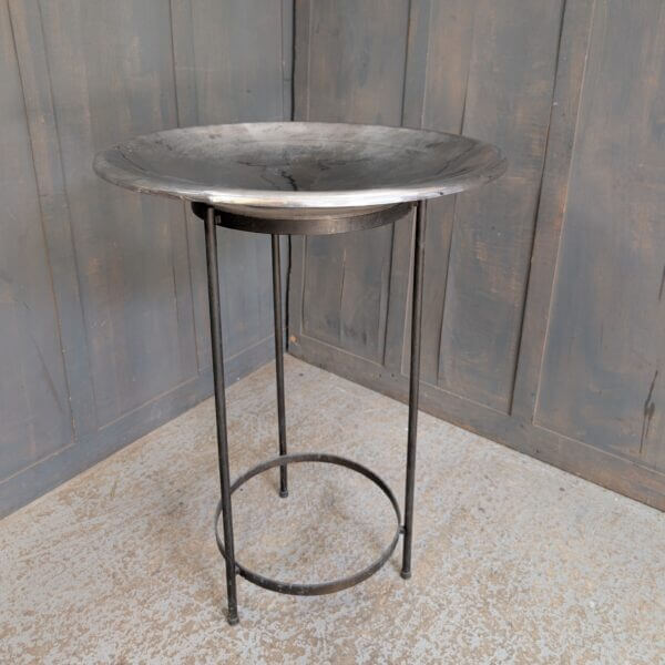 Modernist Mid Century Bronze and Nickel Plated Brass Baptismal Font