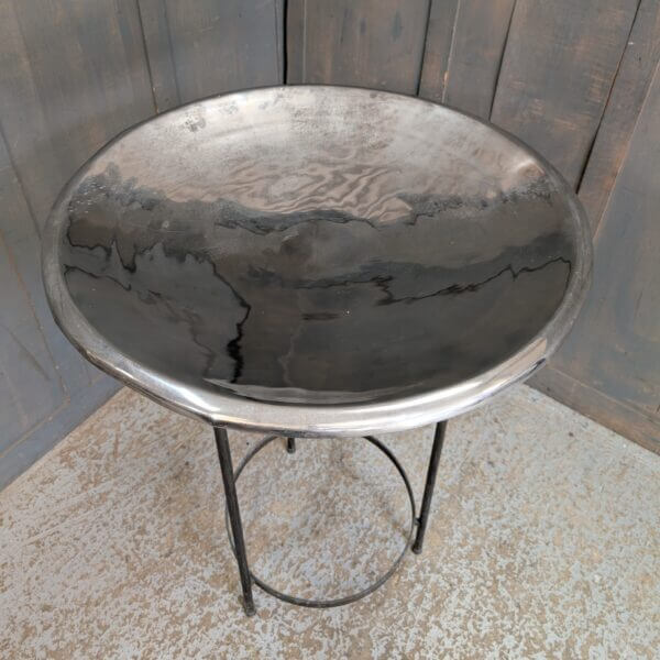 Modernist Mid Century Bronze and Nickel Plated Brass Baptismal Font