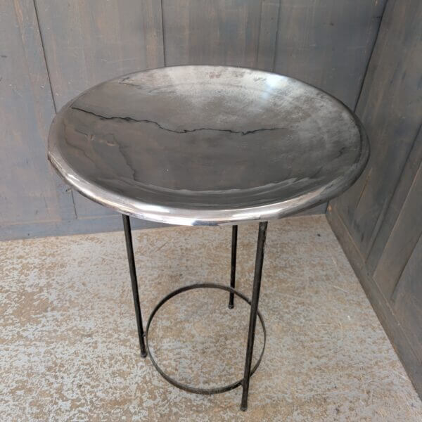 Modernist Mid Century Bronze and Nickel Plated Brass Baptismal Font
