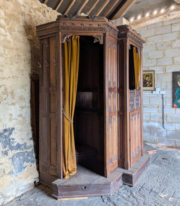 Antique Gothic Oak Flat Packed Confession Box