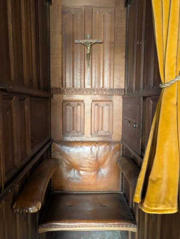 Antique Gothic Oak Flat Packed Confession Box