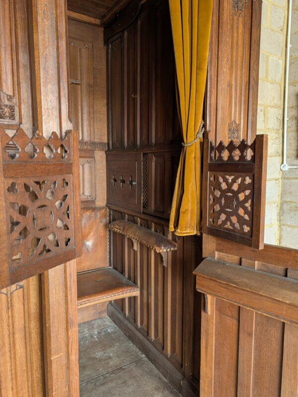Antique Gothic Oak Flat Packed Confession Box