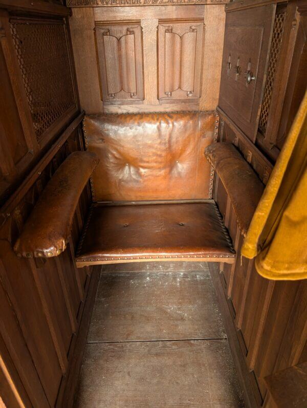 Antique Gothic Oak Flat Packed Confession Box