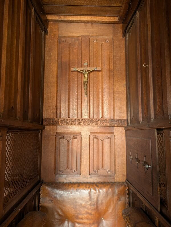 Antique Gothic Oak Flat Packed Confession Box