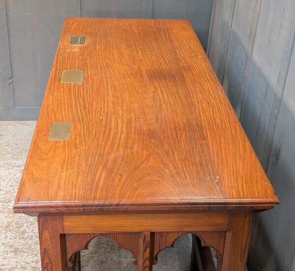 Excellent Gothic 1892 Baltic Pine & Teak Church Altar Communion Table