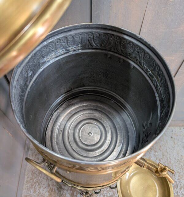 Large Ornate Holywater Reservoir with Dish and Stand