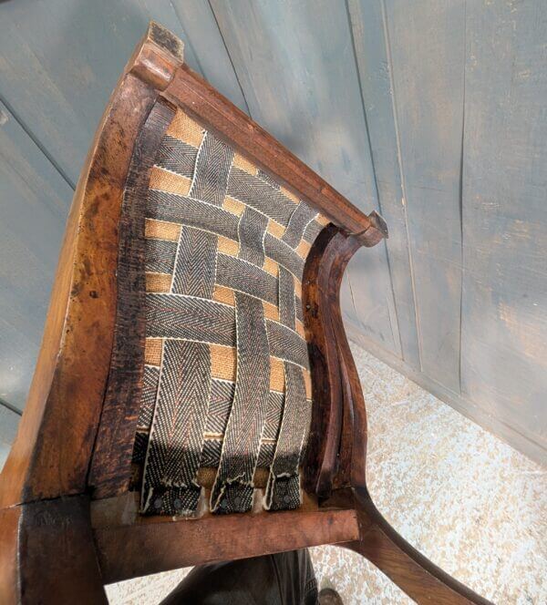 Beautiful 1870's Walnut French Prie Dieu Prayer Chair