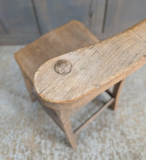 Old Pale Ladderback Chapel Chairs with No Rack