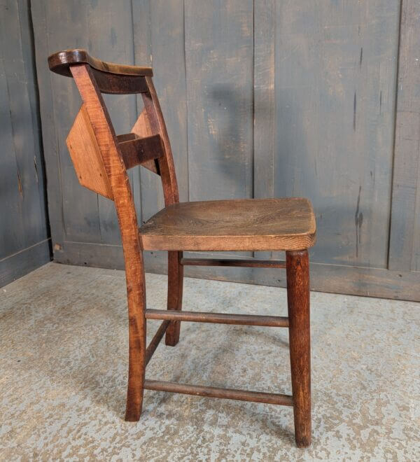 Rich Elm & Beech Pre-War Classic Church Chapel Chairs with Racks