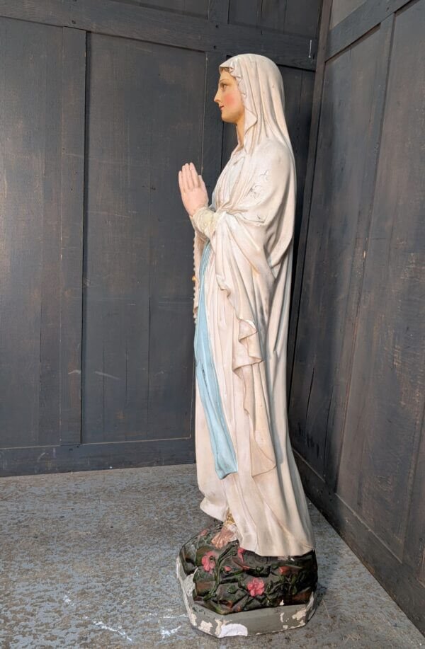 Large Chapel Size Antique Statue of Our Lady of Lourdes from Rochdale Convent