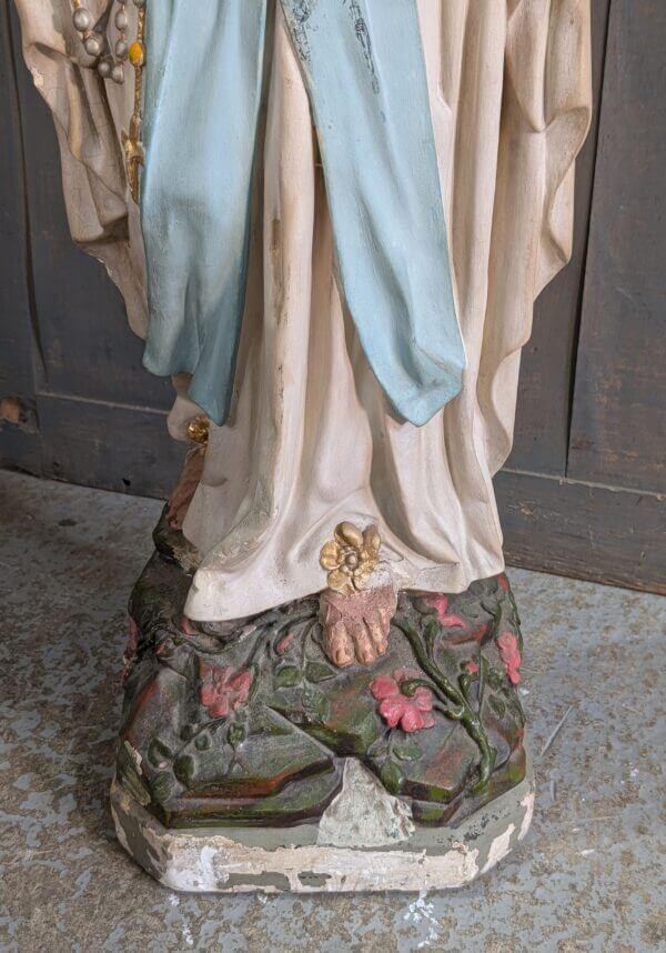 Large Chapel Size Antique Statue of Our Lady of Lourdes from Rochdale Convent