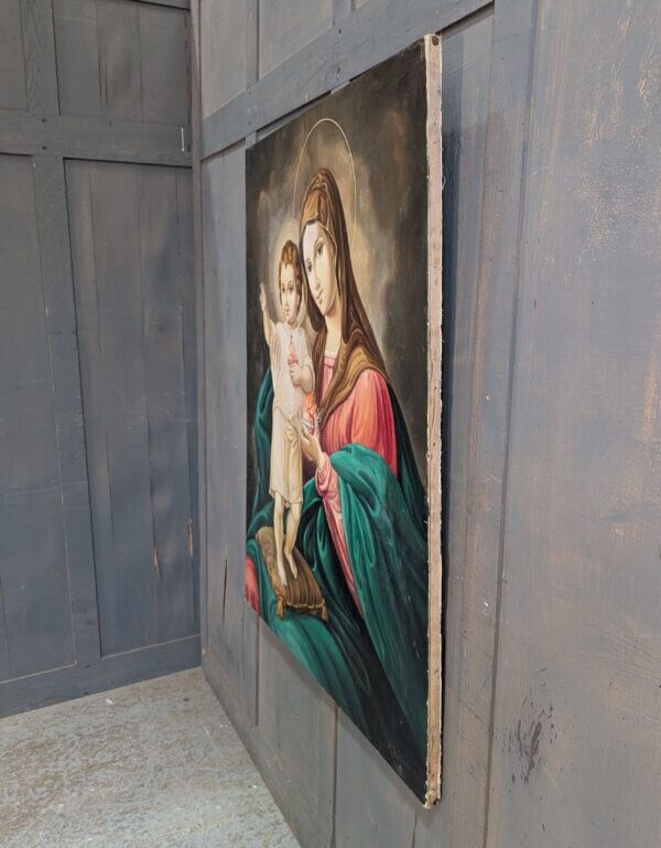 Large Vintage Oil Painting of Our Mother of Divine Love from Rochdale Convent
