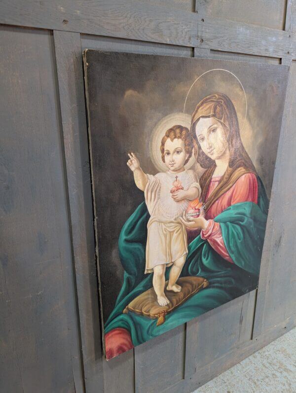 Large Vintage Oil Painting of Our Mother of Divine Love from Rochdale Convent