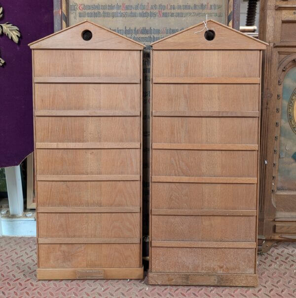 Two Solid Oak Hymn Boards from Wesley Methodist Church
