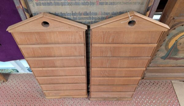 Two Solid Oak Hymn Boards from Wesley Methodist Church - Image 3
