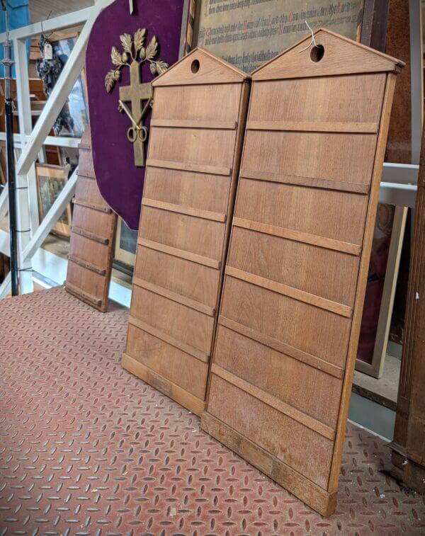 Two Solid Oak Hymn Boards from Wesley Methodist Church - Image 2