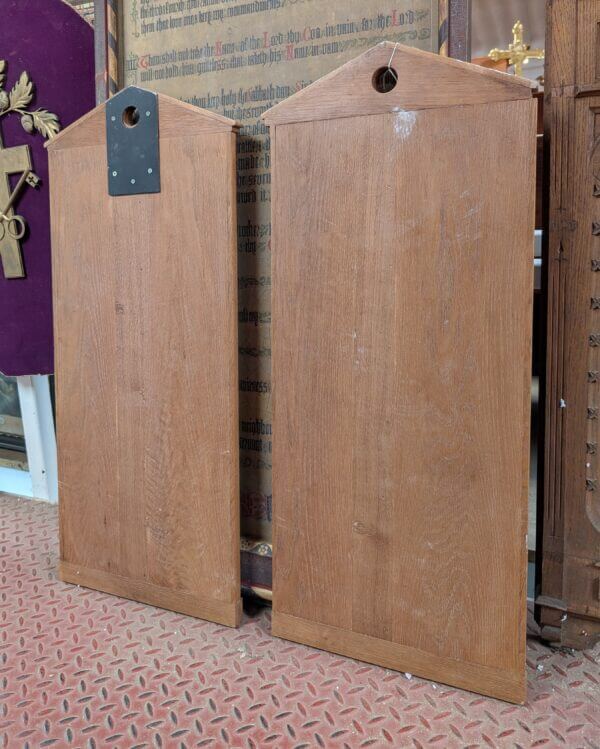 Two Solid Oak Hymn Boards from Wesley Methodist Church - Image 4