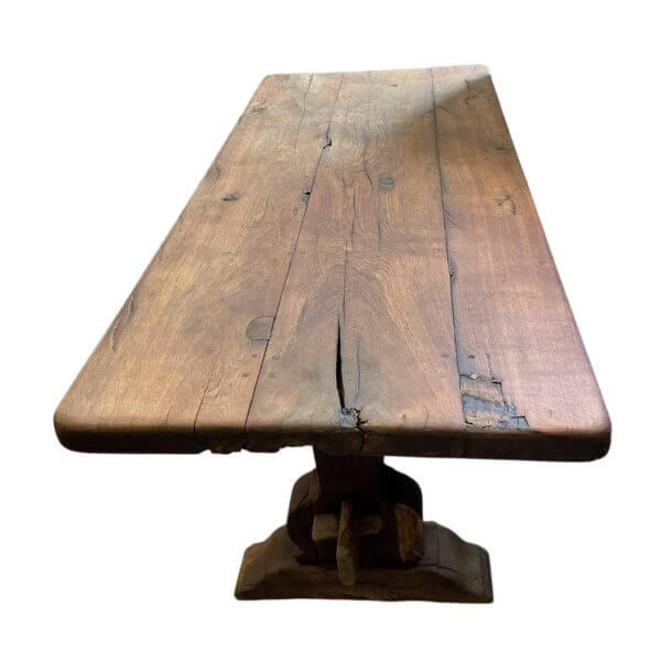 18th Century Style Heavy Oak Rectangular Refectory Table
