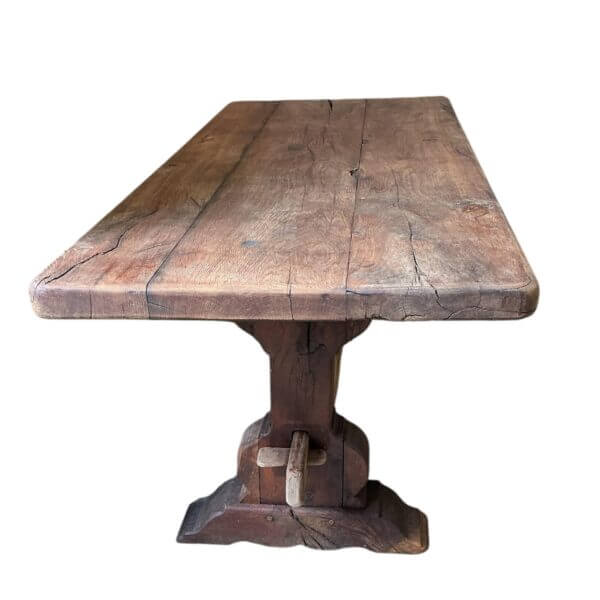 18th Century Style Heavy Oak Rectangular Refectory Table