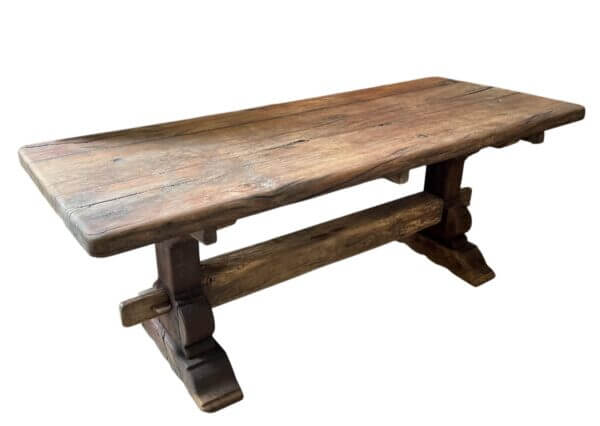 18th Century Style Heavy Oak Rectangular Refectory Table