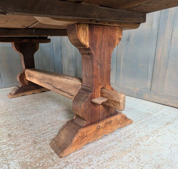 18th Century Style Heavy Oak Rectangular Refectory Table