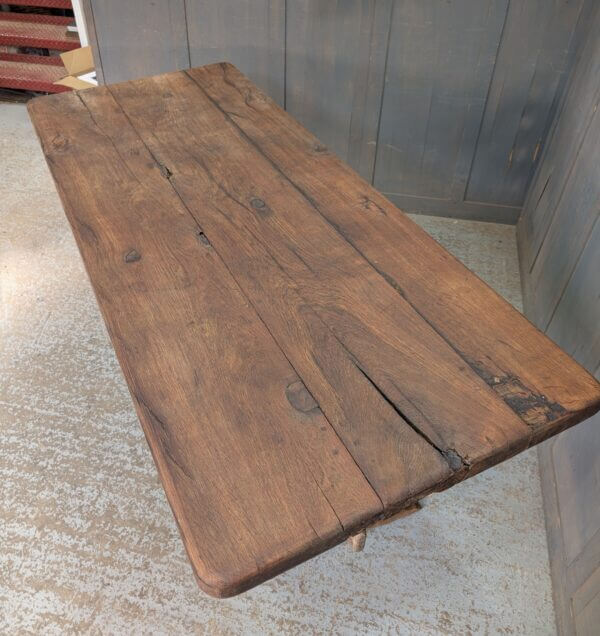 18th Century Style Heavy Oak Rectangular Refectory Table