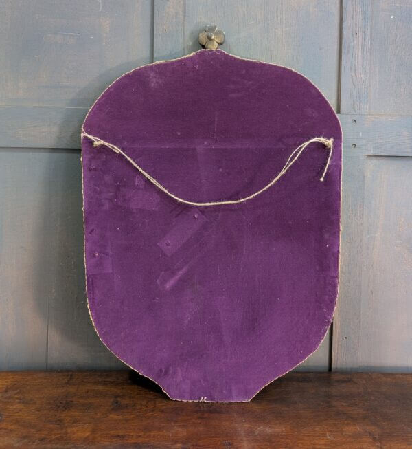 Large Purple Velvet Shield with Variation of St Peter's Cross with Acorns