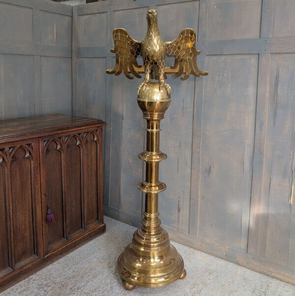 1892 Antique Brass Eagle Church Lectern from St James Rhossdu