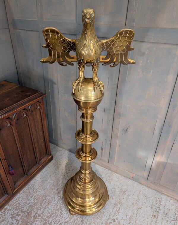 1892 Antique Brass Eagle Church Lectern from St James Rhossdu