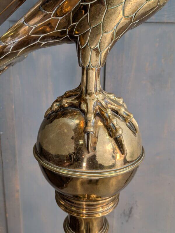 1892 Antique Brass Eagle Church Lectern from St James Rhossdu
