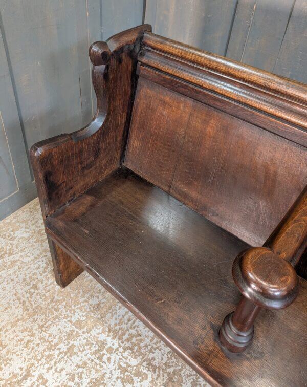 Mid - 19th Century Winchester Oak Three Seater Choir Pew