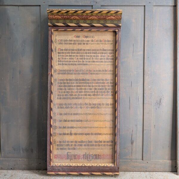 Crypt Find Victorian Large Commandment Board