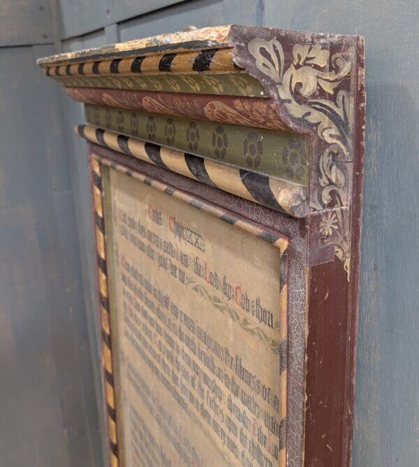 Crypt Find Victorian Large Commandment Board