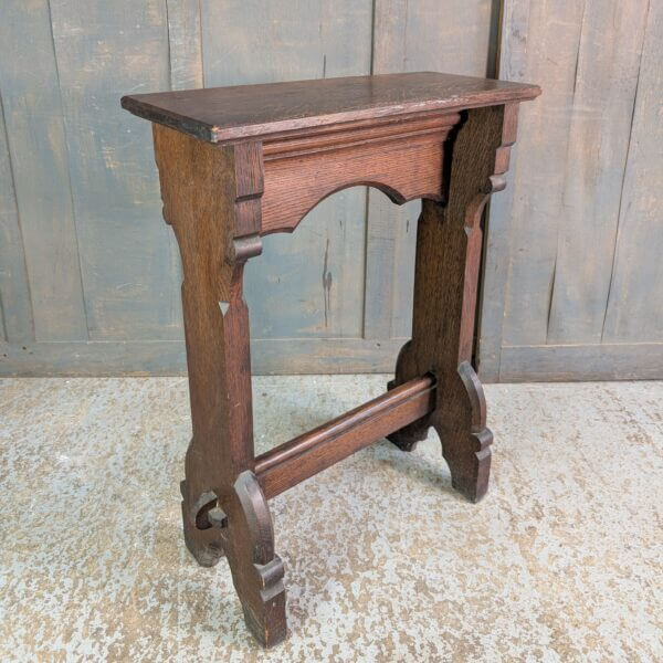 Solid Well Made & Attractive Dark Oak Credence Table from St Faith's Brentford