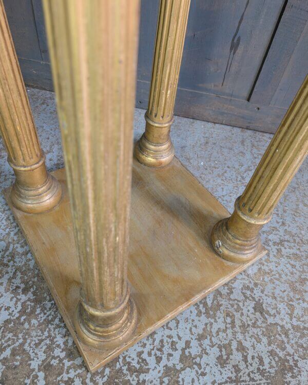 Ornate Vintage Golden Corinthian Columned Statue Stand