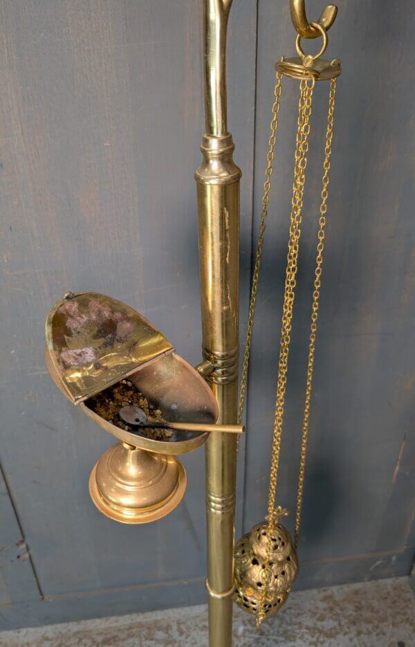 Solid Brass Censer Thurible & Boat Stand